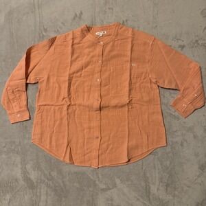 Sundry Mandarin Collar Shirt Top Small Women's Casual Boho Nectar Blouse NWT